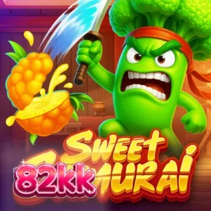 Tela de jogo do slot Sweet Samurai com o personagem Broccoli Samurai